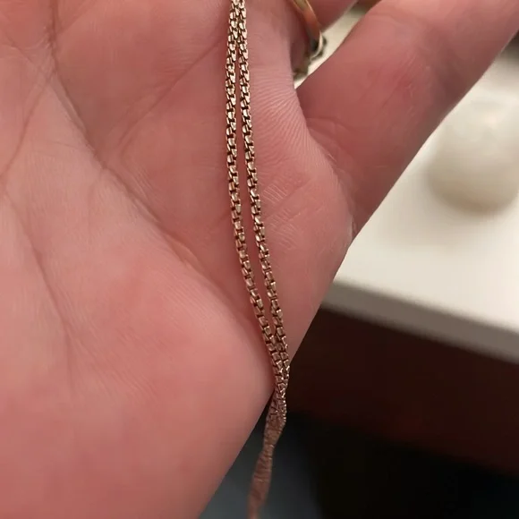 14k rose and yellow gold chain 18” - Picture 4 of 7